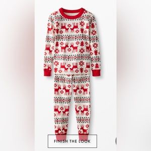 Hanna Andersson Long John Pajamas - Dear Deer Kids 6-7
